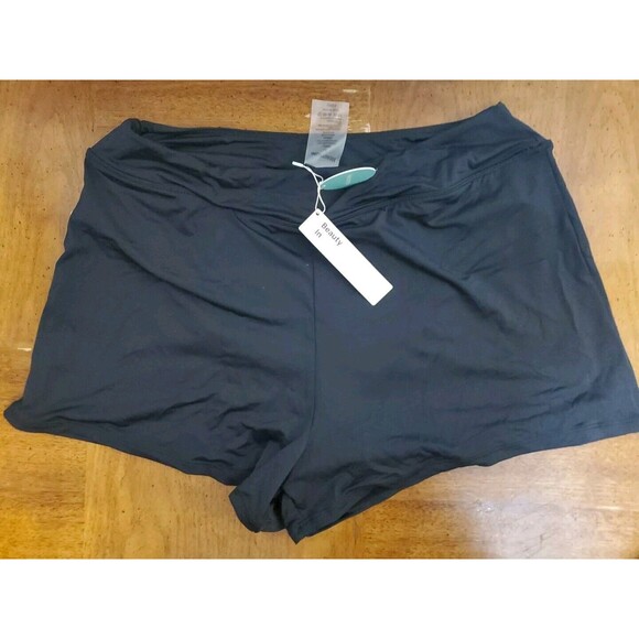 Keautikini Black Swim Shorts‎ Bottoms Stretch Size XL NWT New - Picture 1 of 7